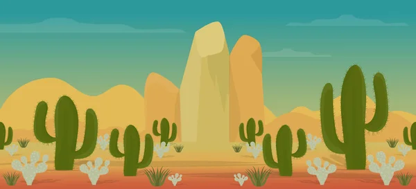 Hermoso paisaje desierto ilustración diseño — Foto de Stock