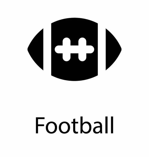 American Football, Rugby solide Ikone — Stockvektor