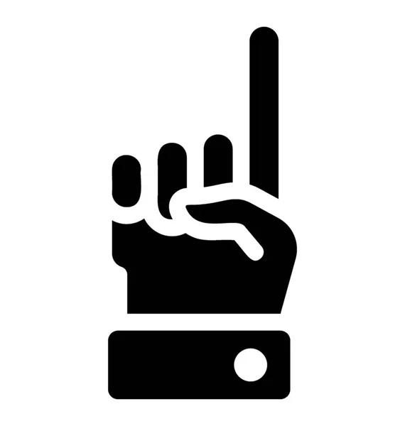 Raised Finger Gesture — Stock Vector