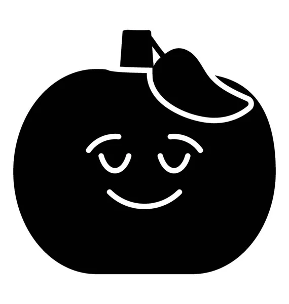 Smiling Apple Face — Stock Vector