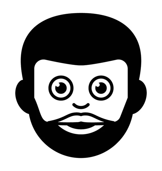 Homme barbu Emoji — Image vectorielle
