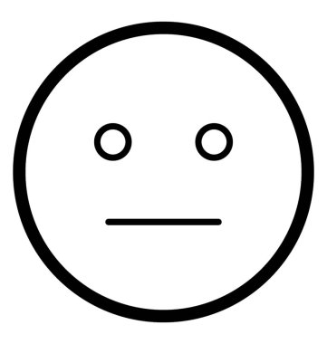 Emotionless emoji yüz
