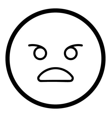 Agresif yüz emojisi
