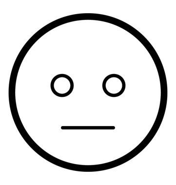 Emotionless yüz emoji