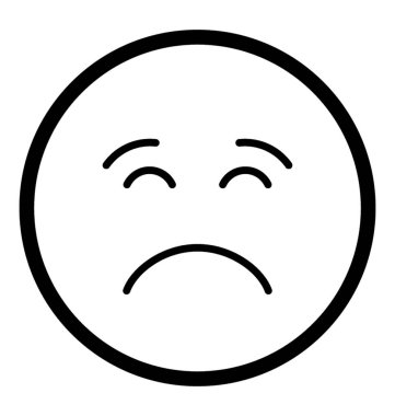 Üzücü yüz emoji