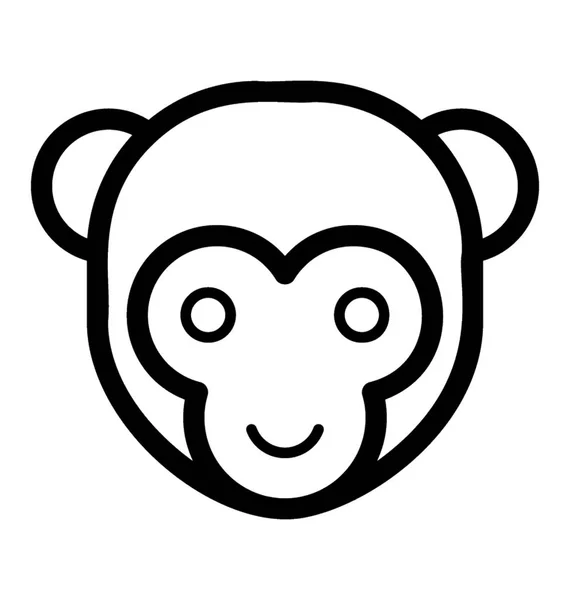 Monkey Face Emoji — Stock Vector