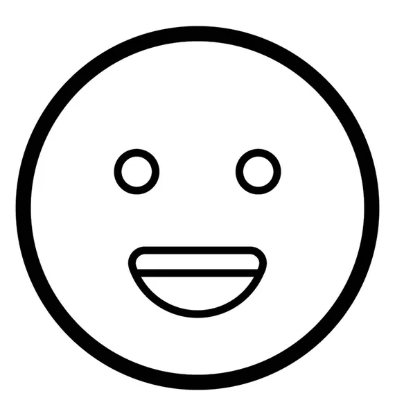Smiley arc emoji — Stock Vector