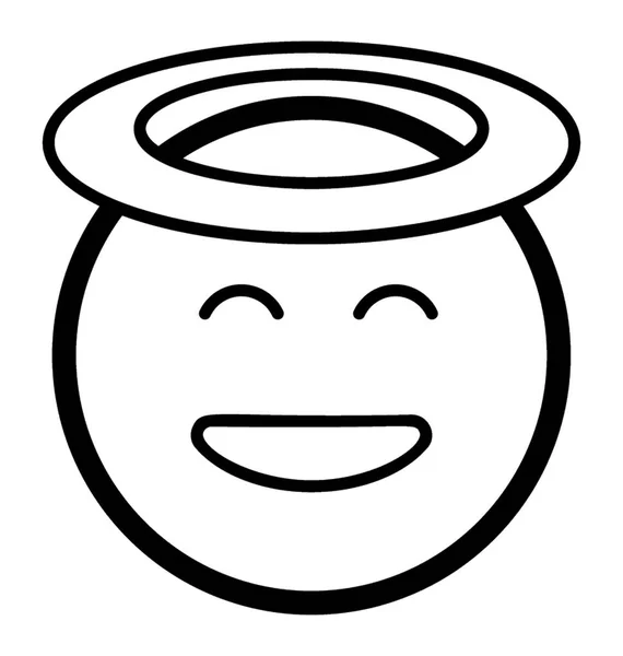 Visage innocent Emoji — Image vectorielle