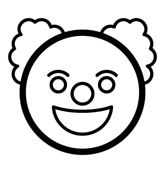 Smiley visage de clown — Image vectorielle