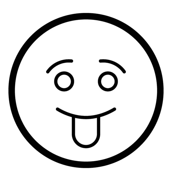 Tong uit emoji — Stockvector