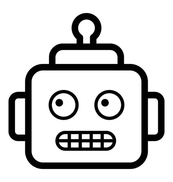 Cara de robot Emoji — Vector de stock