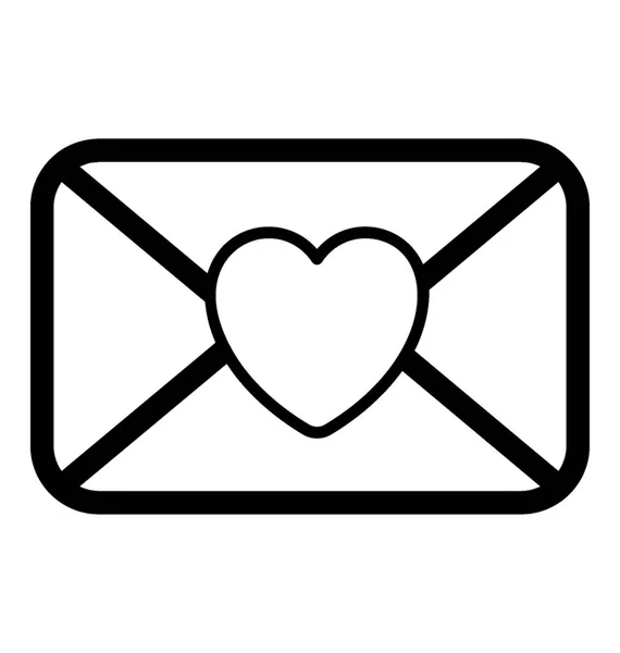 Liefde mail Emoji — Stockvector