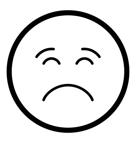 悲伤的脸表情符号 — 图库矢量图片
