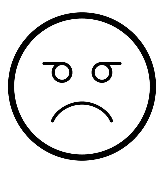 愤怒的脸表情符号 — 图库矢量图片