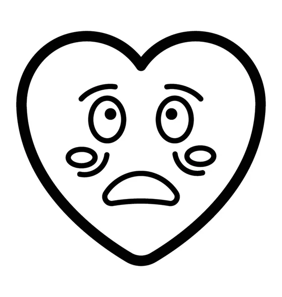 Emoji Corazón triste — Vector de stock