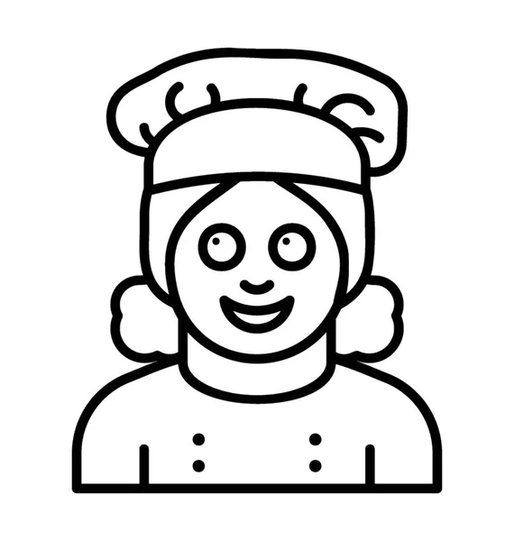 Ženská šéfkuchařka — Stockový vektor
