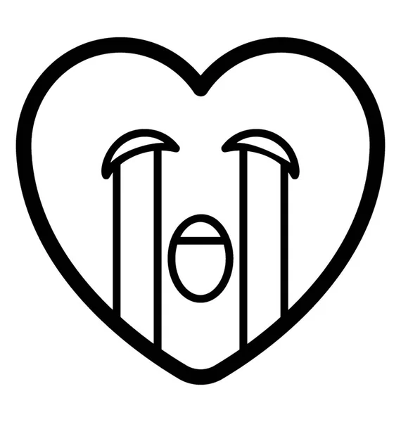 Κλάμα καρδιάς emoji — Διανυσματικό Αρχείο