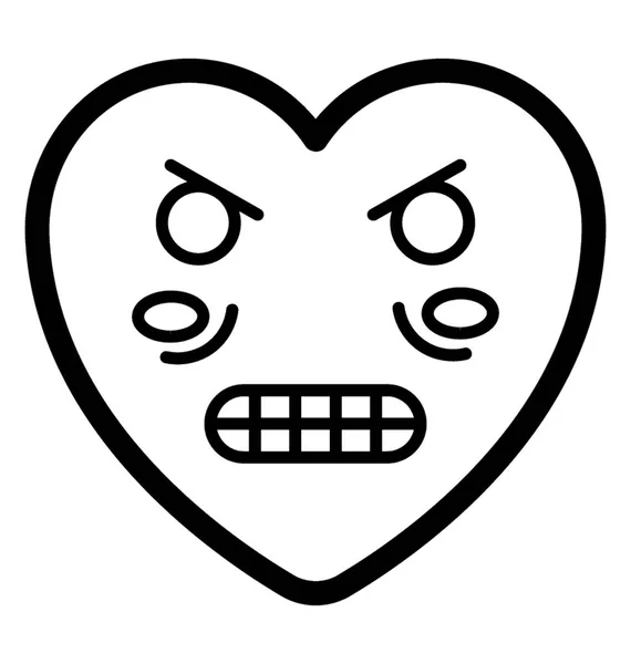 Coeur souriant Emoji — Image vectorielle