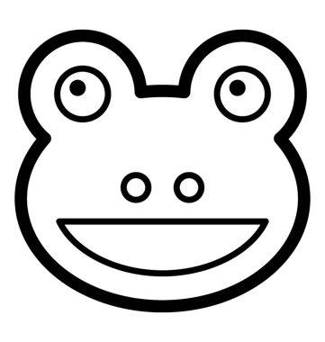 Kurbağa emoji vektör