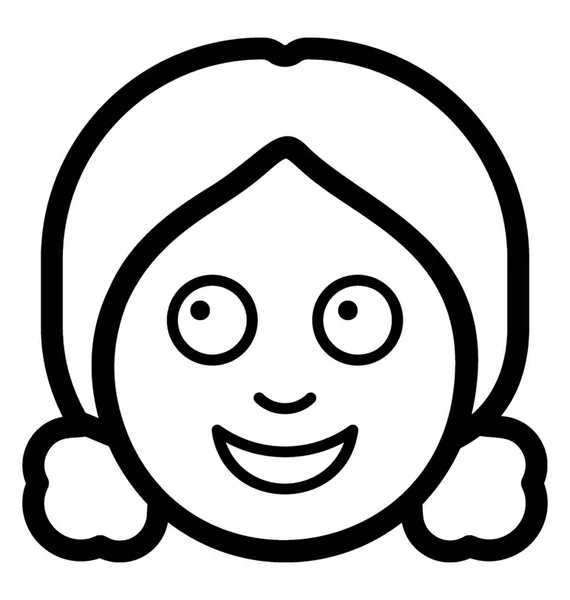 Visage de femme heureuse — Image vectorielle