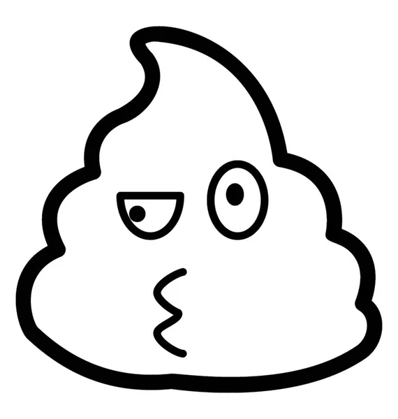 Kiss Poop Emoji — Stock Vector