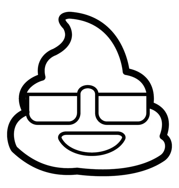 Sunglasses Poop Emoji — Stock Vector