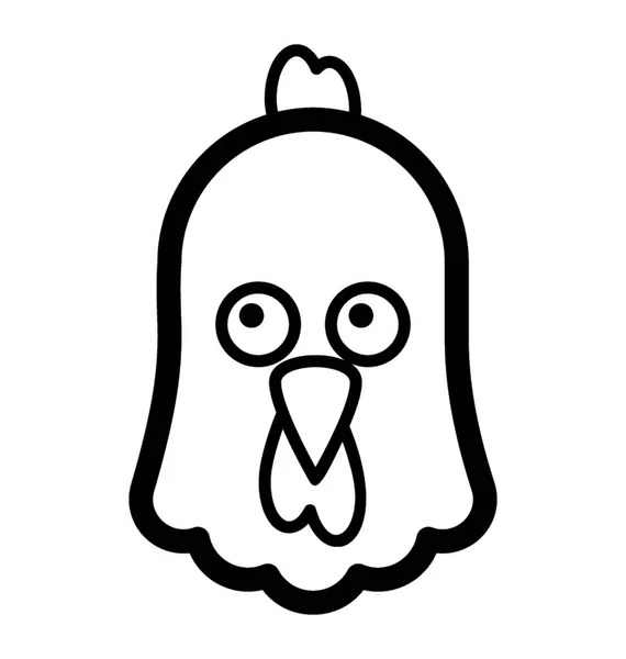 Vektory kuřecí Emoji — Stockový vektor