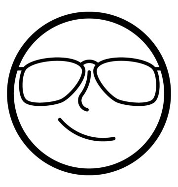 Güneş gözlüğü tutum emoji