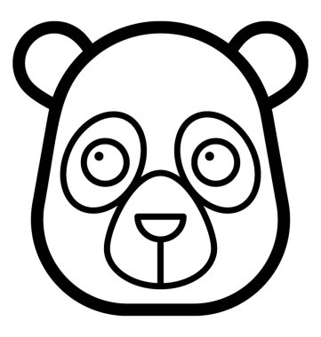 Panda yüz vektör