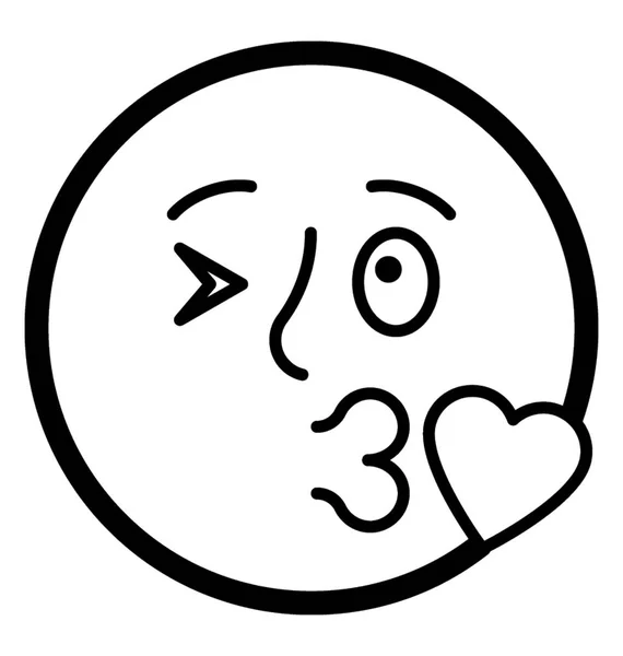 Beijo Emoji Vector — Vetor de Stock