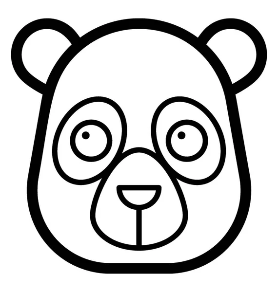 Vetor de rosto panda — Vetor de Stock