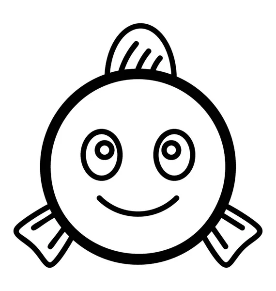 Söt fisk Emoji — Stock vektor