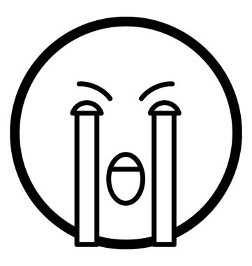 Ağlayarak yüz emoji