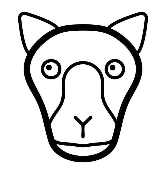 Face de chameau Emoji — Image vectorielle