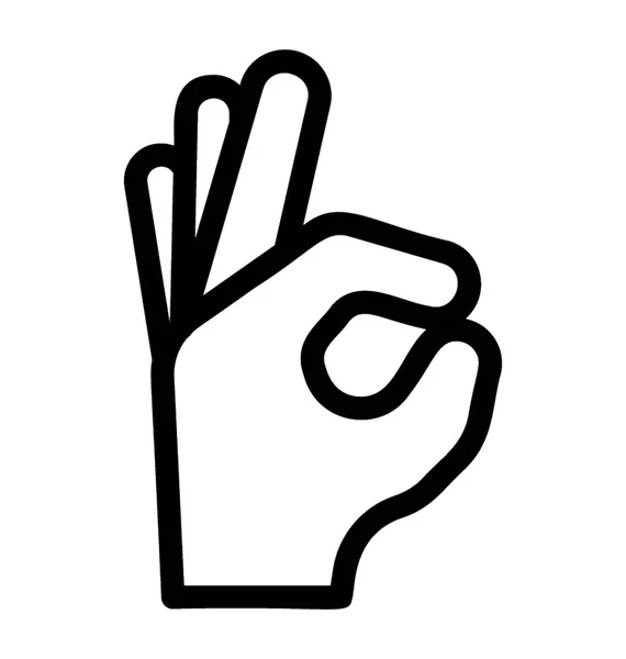 Ok Hand Gesture — Stock Vector