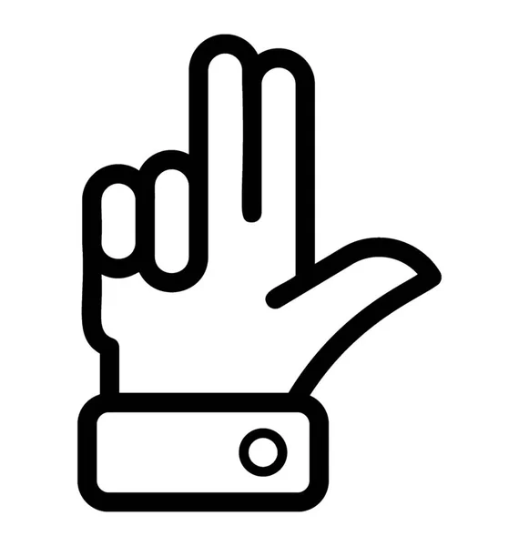 Deux doigts en l'air — Image vectorielle