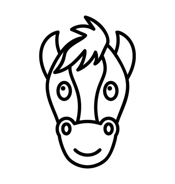 At yüz emojisi — Stok Vektör