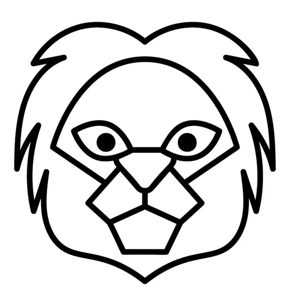 Lion Face Emoji — Stock Vector