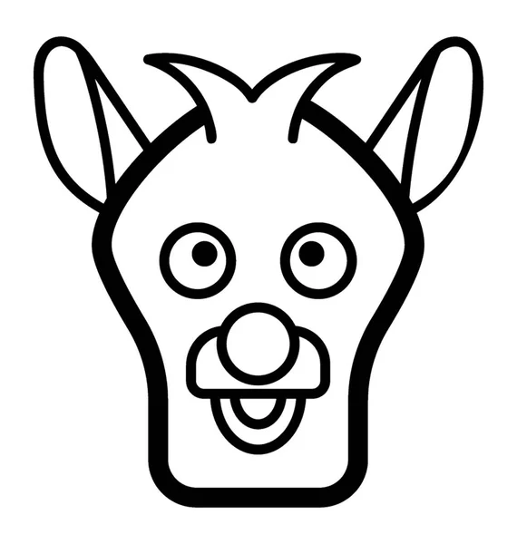 Animal émoticône visage — Image vectorielle