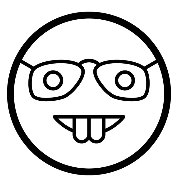 Nerd gezicht Emoji — Stockvector