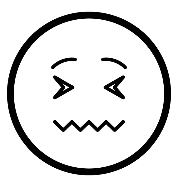 Visage stressé Emoji — Image vectorielle