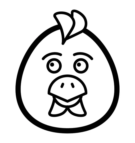 Emotionless Egg Emoji — Stock Vector
