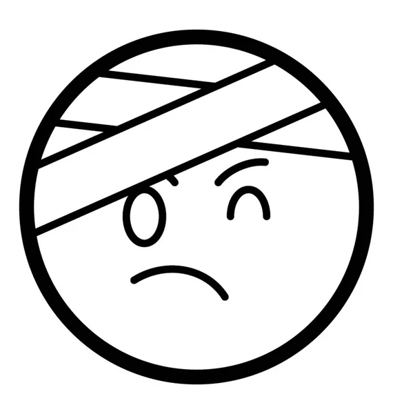 Kopfverband-Emoji — Stockvektor