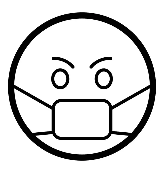 Masque médical émoticône — Image vectorielle