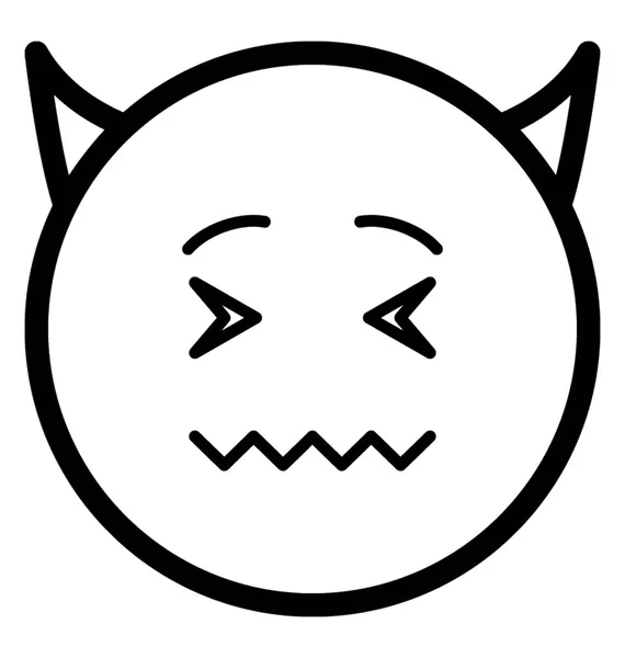Диявол особа emoji — стоковий вектор