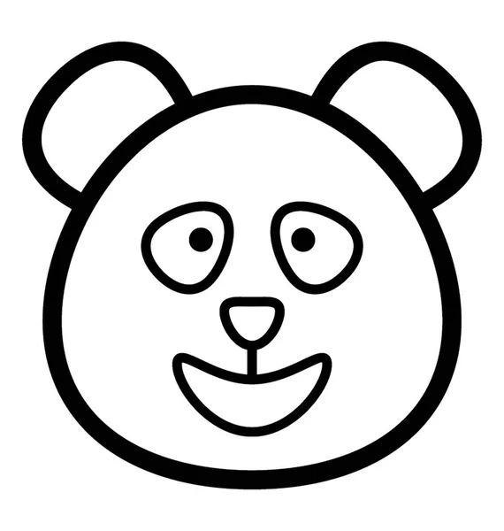 パンダの顔ベクトル — ストックベクタ