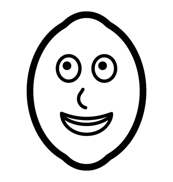 Vecteur de citron souriant — Image vectorielle