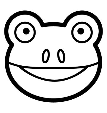 Karikatür kurbağa yüz