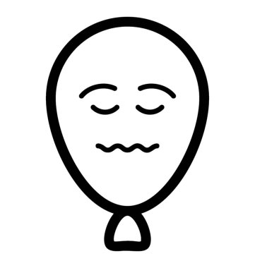 Emotionless balon emoji