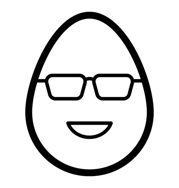 Tojás-napszemüveg Emoji — Stock Vector